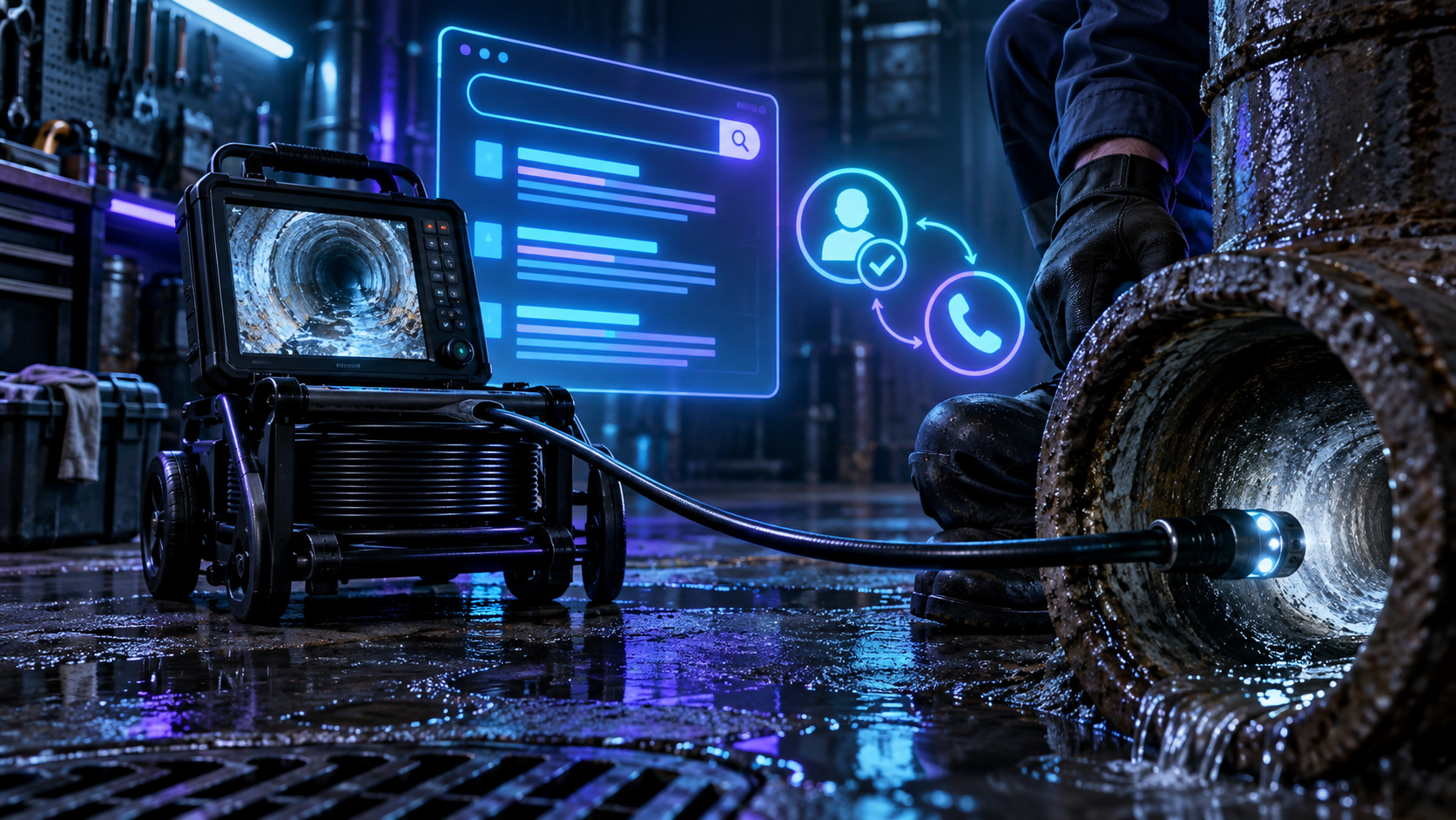 Drain inspection camera professional cleaning cable and search campaign dashboard