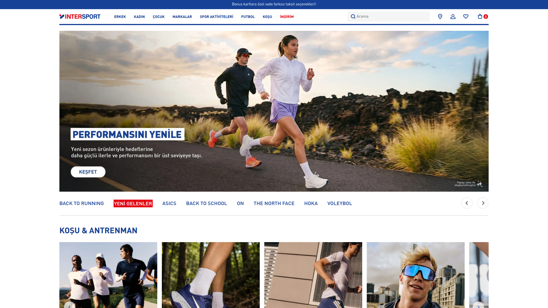 Intersport Türkiye masaüstü ekran görüntüsü