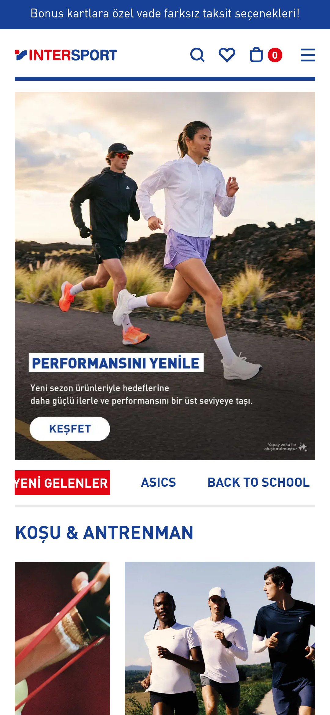 Intersport Türkiye mobil ekran görüntüsü