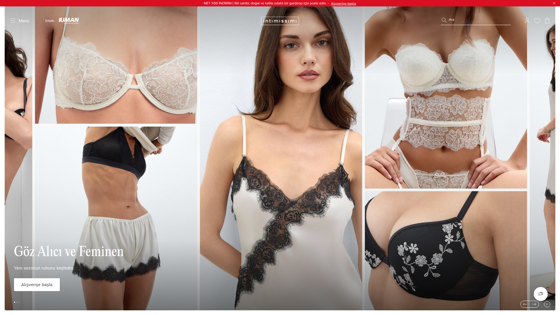 Intimissimi masaüstü ekran görüntüsü